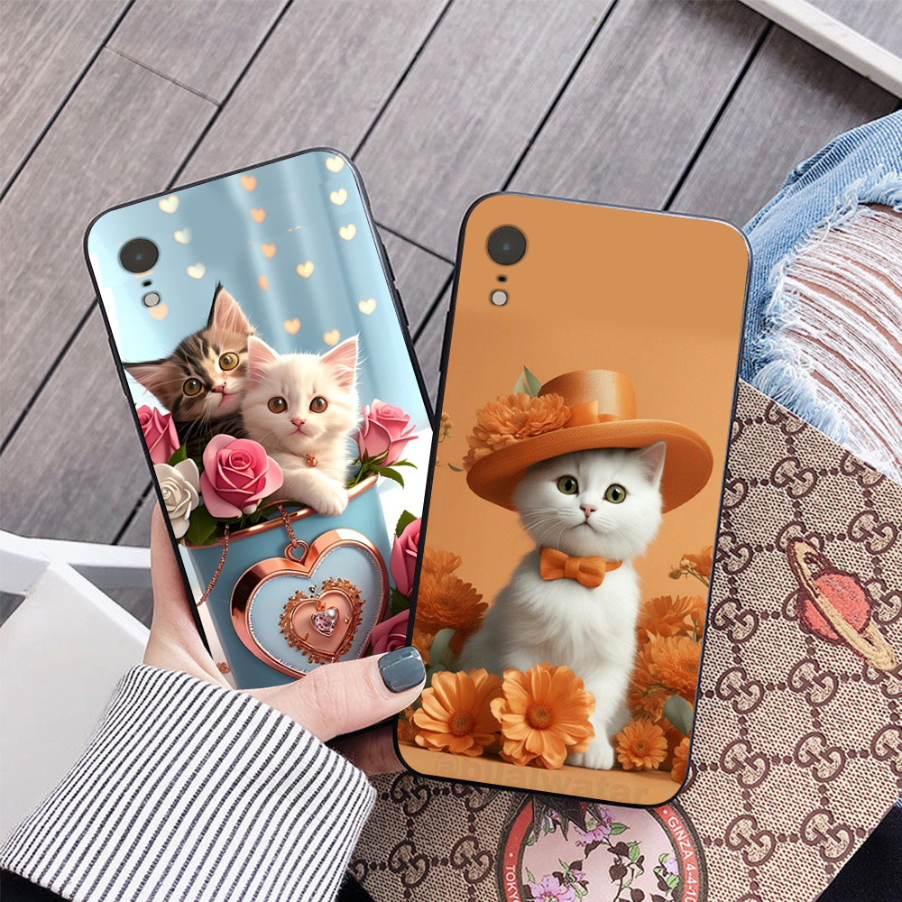 Ốp lưng Iphone XR in hình con mèo siêu dễ thương