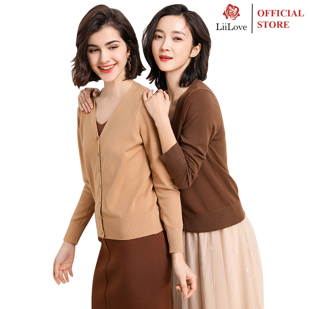 Áo Khoác Len Cardigan Dáng Dài Áo Len Nữ Hàn Quốc Dài Tay - Nhẹ Nhàng, Sang Trọng LIILOVE (Mã CD) | BigBuy360 - bigbuy360.vn