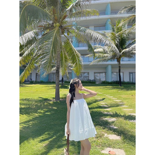 [RÁCH STORE] Đầm - 2 Dây Cột - Bo Khoét Lưng