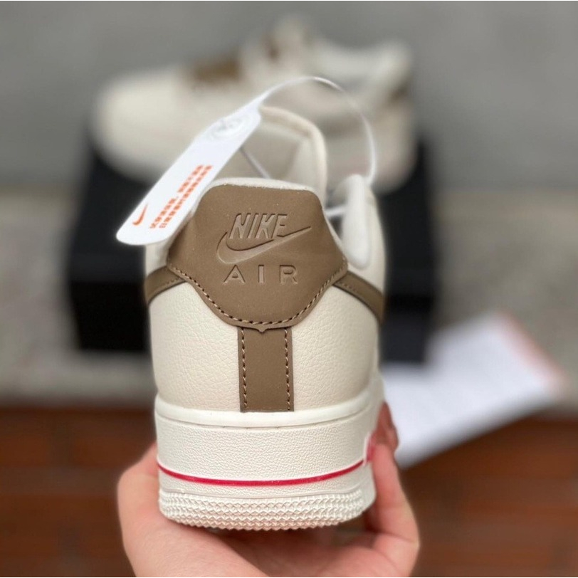 Giày _nike air force 1 AF1 giày thể thao sneaker nam nữ trắng vệt nâu đi học đế bằng G09