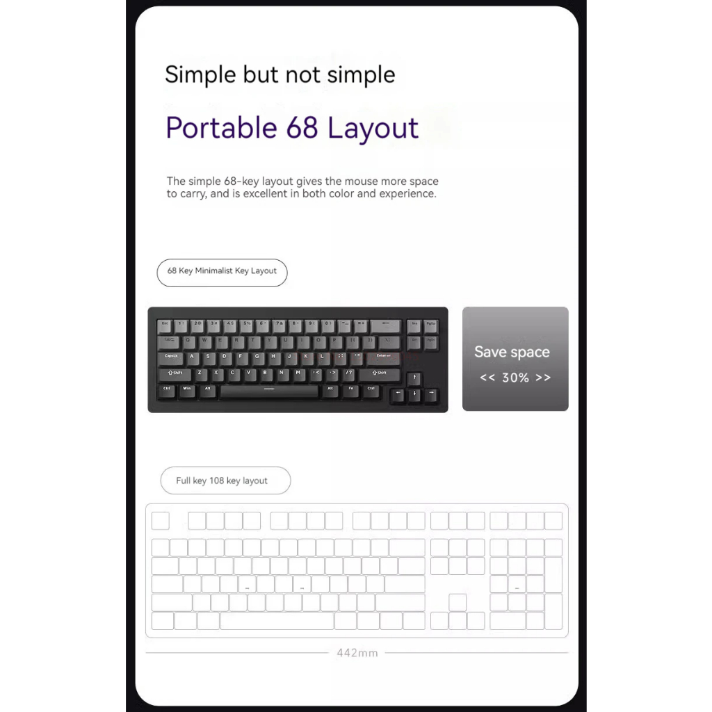 Bàn phím cơ Monsgeek M7W - 3 mode kết nối - full nhôm - led RGB - hotswap - mạch xuôi