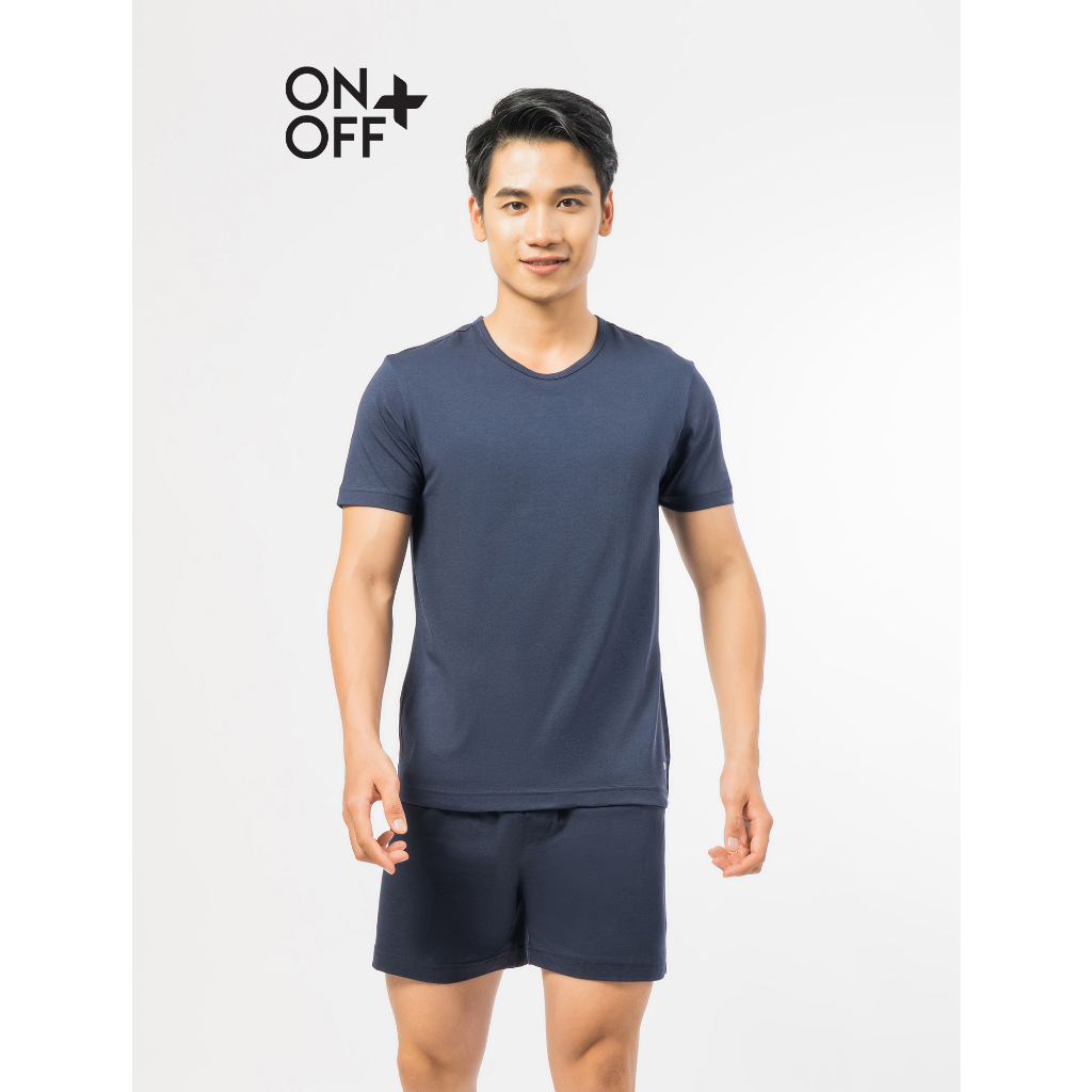 Áo thun nam cotton compact premium cổ tròn trống nhăn ONOFF - 18IS22S013