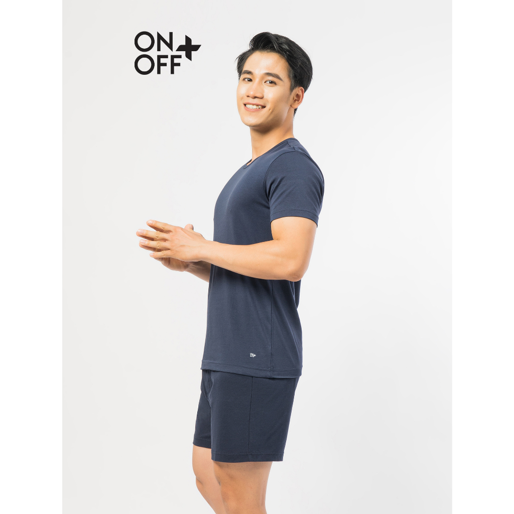 Áo thun nam cotton compact premium cổ tròn trống nhăn ONOFF - 18IS22S013