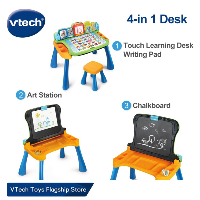 Bộ Bàn Học 4in1 Thông Minh VTech Touch and Learn Activity Desk Deluxe Cho Bé - Bộ đồ chơi trẻ em Mỹ - BAABEELAND