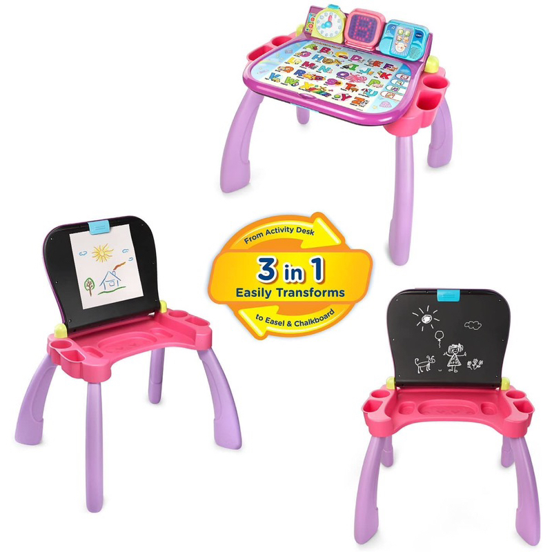 Bộ Bàn Học 4in1 Thông Minh VTech Touch and Learn Activity Desk Deluxe Cho Bé - Bộ đồ chơi trẻ em Mỹ - BAABEELAND