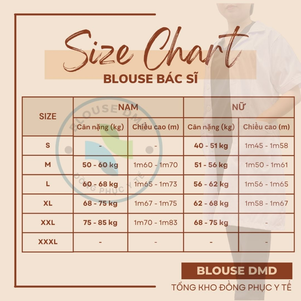 Áo Blouse trắng Bác sĩ Nam Nữ cộc tay, Áo choàng Blue Phòng Thí Nghiệm, Phòng Khám, Spa, Thẩm Mỹ Viện, SV Y Dược