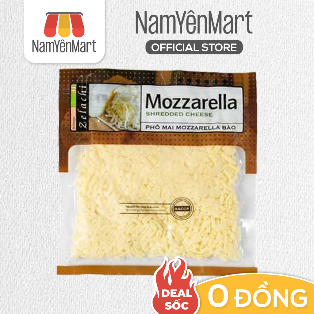 Phô mai Mozzarella bào Zelachi 200gr - Nam Yên Mart