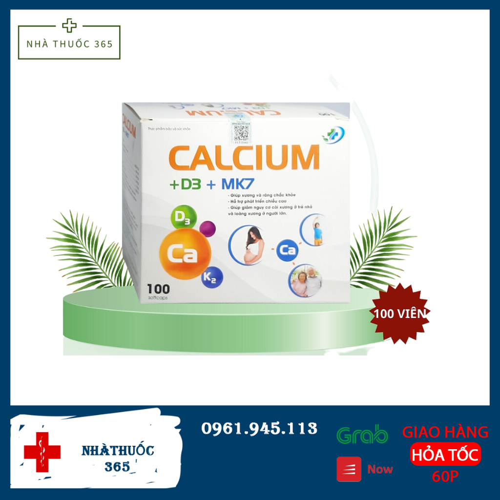 Viên uống giảm đau xương khớp Calcium D3 Mk7