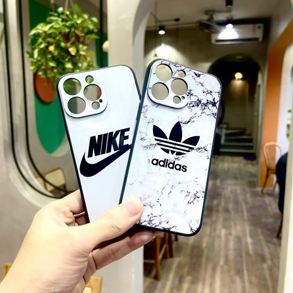 Ốp lưng iphone viền vuông in hình thương hiệu thể thao nam tính cho 7p/X/11/13/14pro 12 XSM 6G 6PLUS 12PRM 11PRM 14PLUS