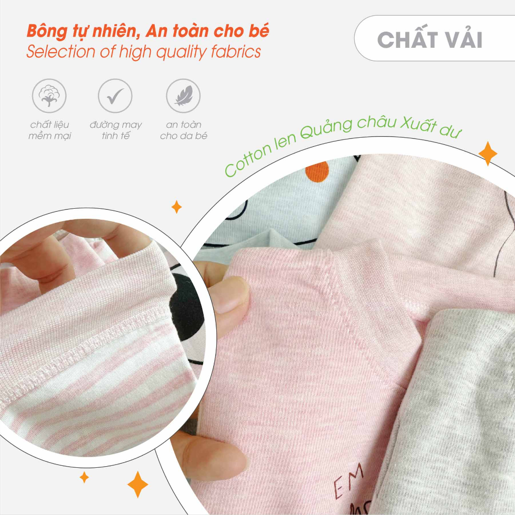 Bộ quần áo trẻ em thu đông, chất cotton len Quảng châu cc, Bộ dài tay thu đông cho bé Minimo Store