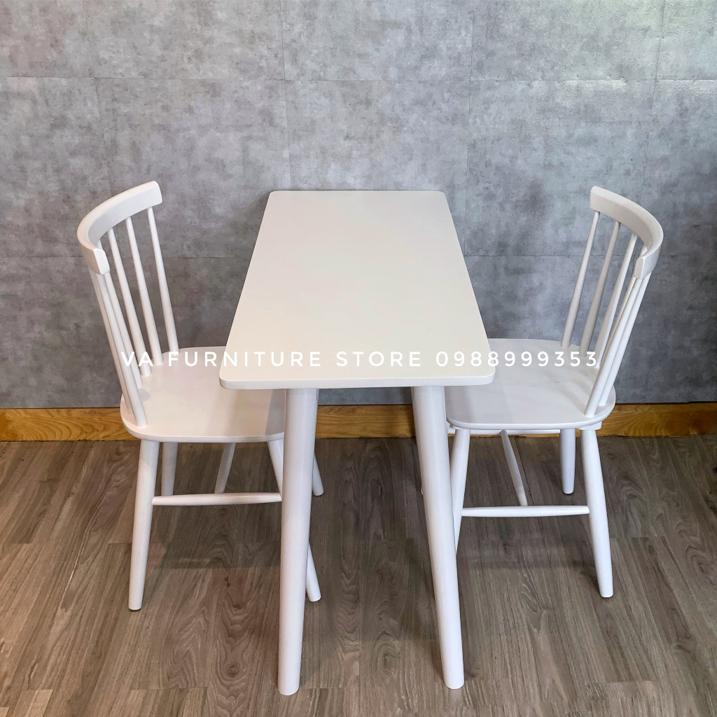 Bộ bàn làm nail gỗ cao su cao cấp