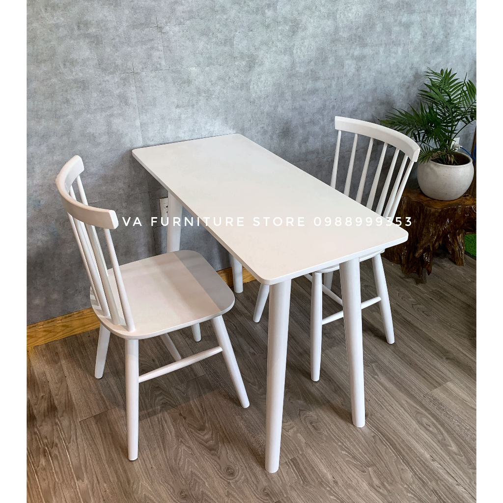 Bộ bàn làm nail gỗ cao su cao cấp