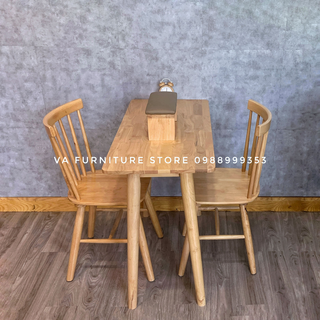 Bộ bàn làm nail gỗ cao su cao cấp