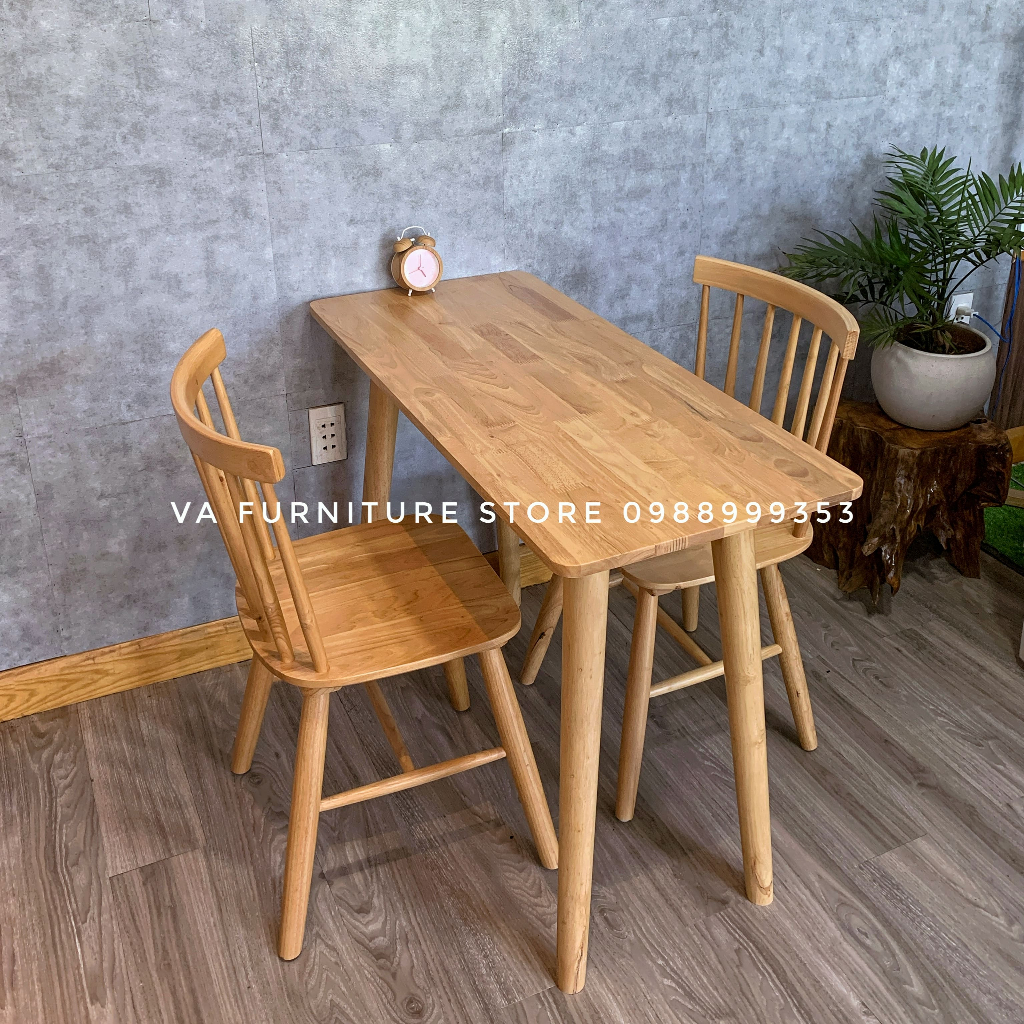 Bộ bàn làm nail gỗ cao su cao cấp