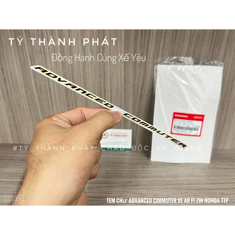 Tem chử ADVANCED CIMMUTER zin ( Trang trí sườn AB Fi 2010 ) (1 Lá)