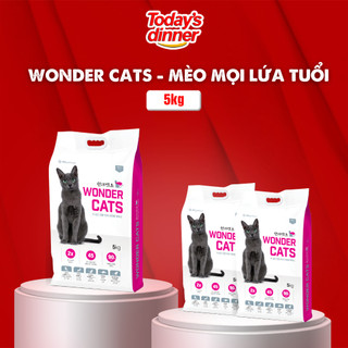 (CÓ QUÀ TẶNG KÈM) Thức ăn cho mèo mọi lứa tuổi WONDER CAT 5kg, hạt thức ăn khô nhập khẩu Hàn Quốc