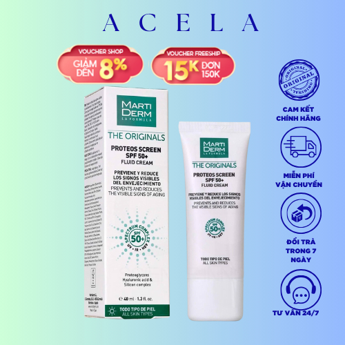 Kem chống nắng MartiDerm the Originals Proteos Screen SPF50+ cho da dầu, mụn, nám và tăng sắc tố 40ml