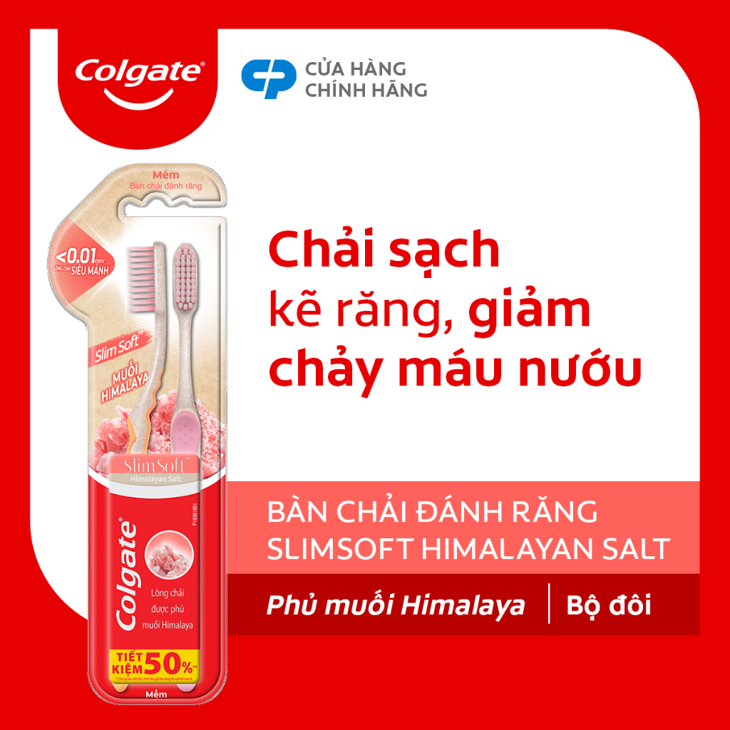 Bộ 2 Bàn chải đánh răng Colgate chứa tinh chất muối hồng Himalaya