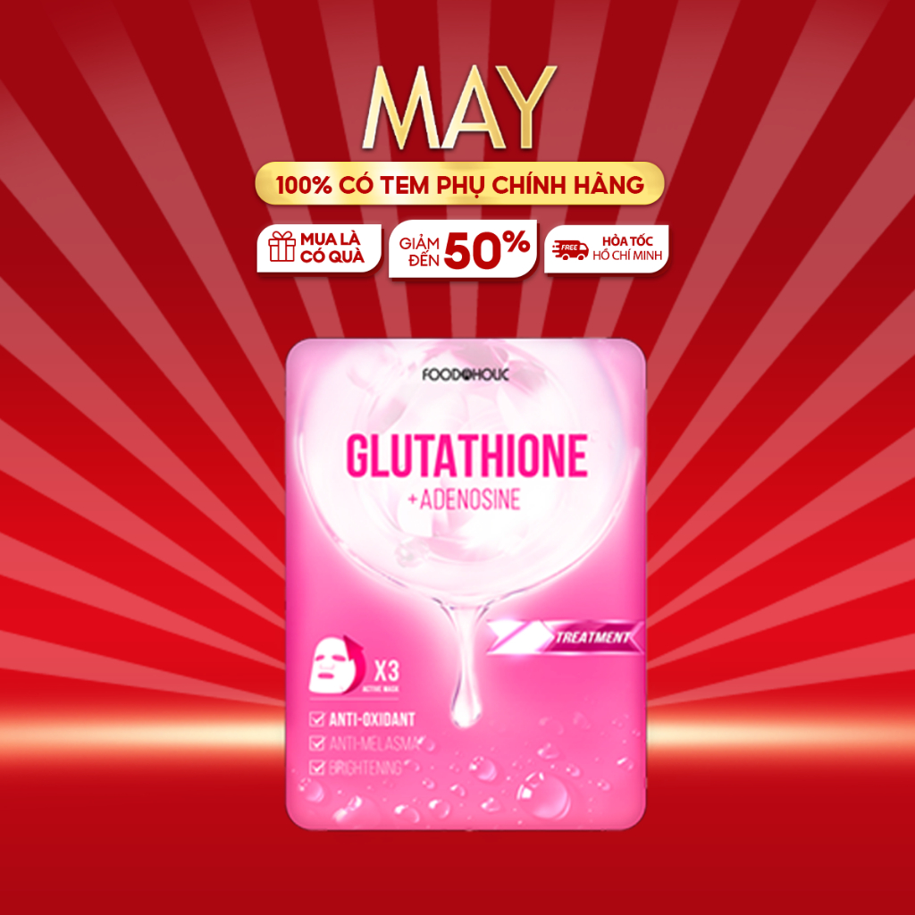 Mặt Nạ Foodaholic Glutathione Dưỡng Trắng, Đều Màu Da Glutathione Ample Mask 23ml/miếng