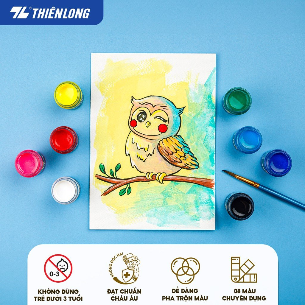 Màu Nước 8 Màu WACO03 Thiên Long Camshop