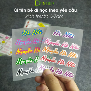 Logo in tên bé theo yêu cầu , ủi balo , mác quần áo , phân biệt đồ giữa các trẻ , tự in tại nhà , nhiều màu lựa chọn