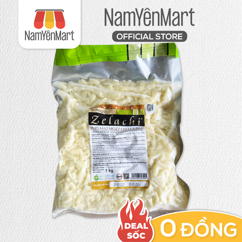 Phômai bào Zelachi (Túi 1 Kg) - Nam Yên Mart