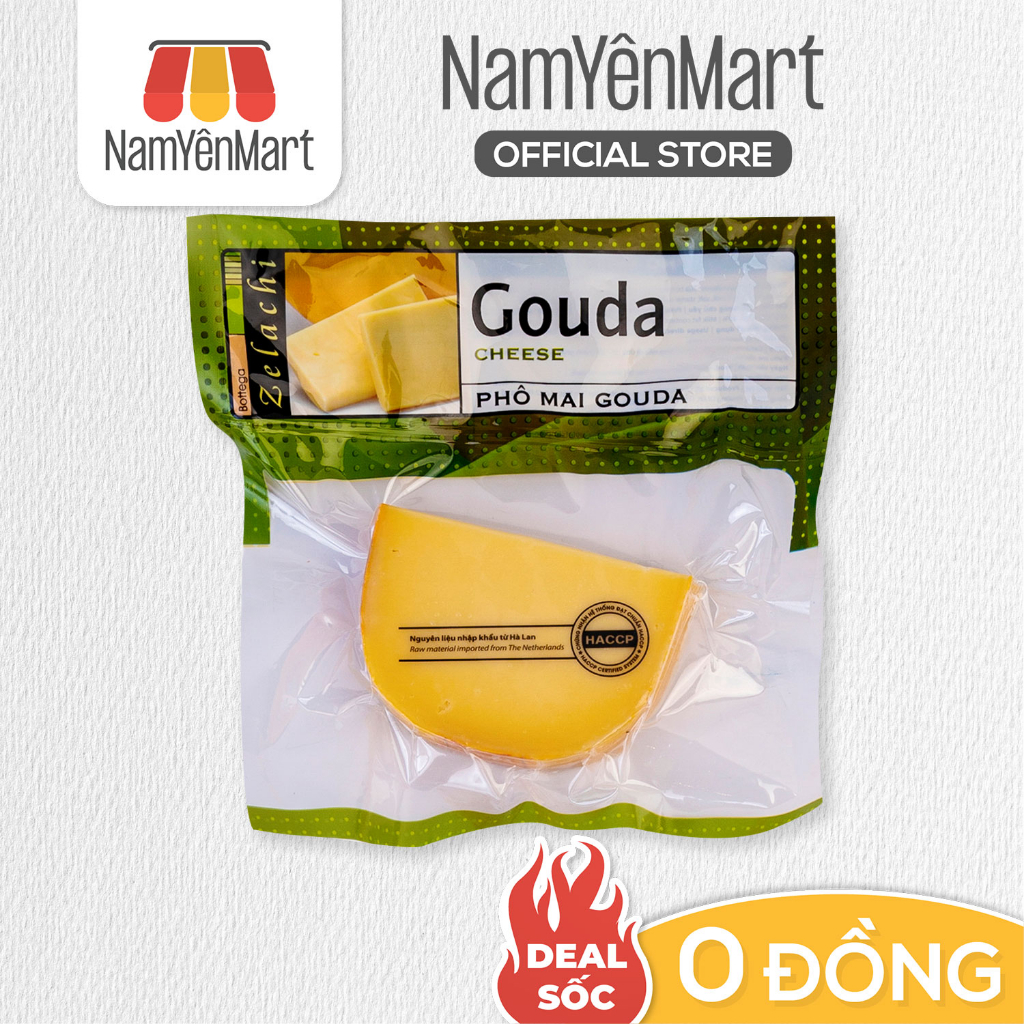 Phô mai Gouda Bottega Zelachi (100gr) - Nam Yên Mart