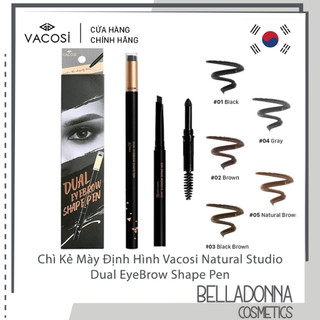 [CHÍNH HÃNG] Chì Kẻ Mày Định Hình Đa Năng Vacosi Natural Studio Dual EyeBrow Shape Pen