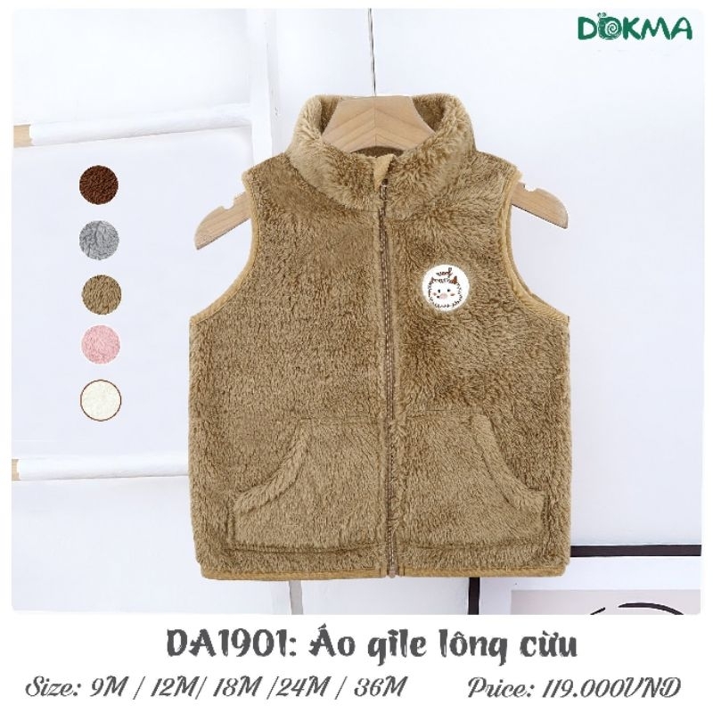 Áo gile lông cừu cho bé Dokma 9-36M DA1199