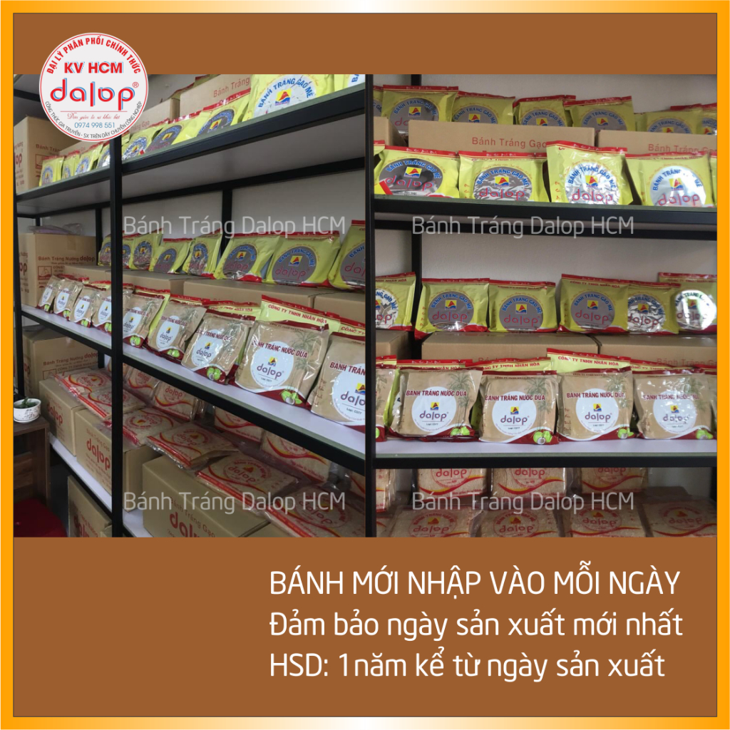 COMBO 5 bịch  bánh tráng nước dừa mè đen Dalop - Mã sản phẩm M8 - Bánh mới mỗi ngày
