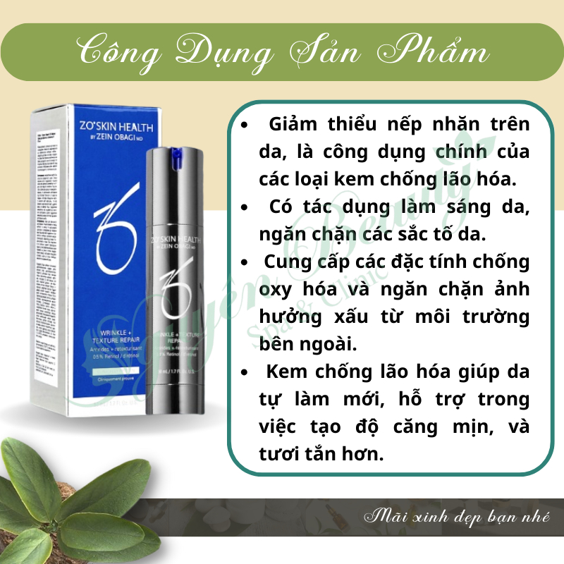 Kem Chống Lão Hóa ZO WRINKLE + TEXTURE REPAIR 30ml, 50ml