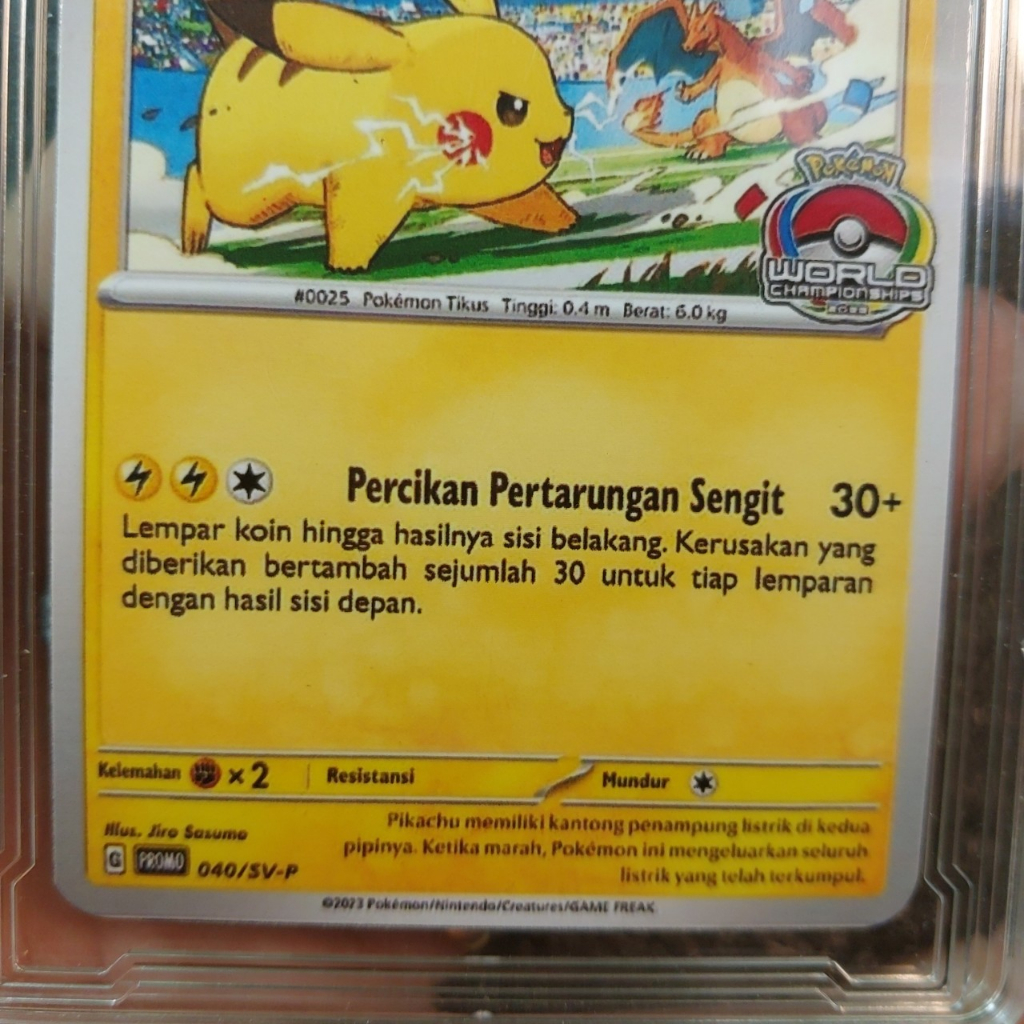 Thẻ Pokemon Pikachu WCS 2023 Promo 040 SV-P World Championships Yokohama Pokemon Indonesia 1-18