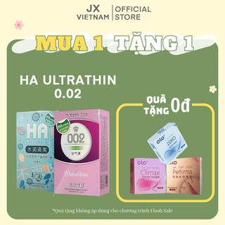 Bao cao su ha ultrathin & 002 siêu mỏng nhiều gel - bao cao su gia đình - hộp 100c - bcs nhà nghỉ