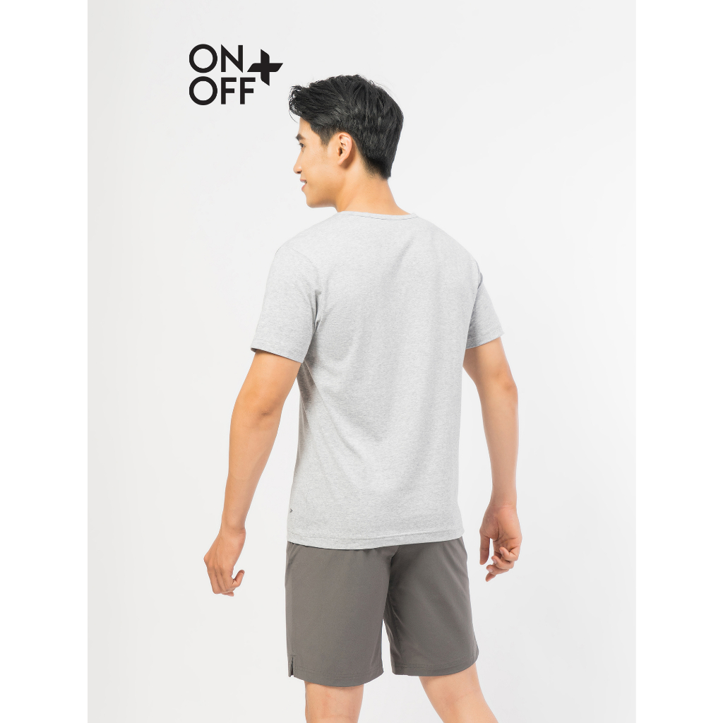 Áo thun nam cổ tim cotton compact thấm hút, thoáng khí ONOFF18IS23S016