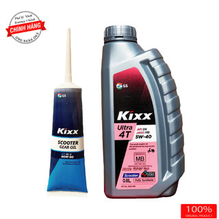 Combo Nhớt Kixx Ultra Scooter Fully Synthetic 5W40 800ml và hộp số kixx 120ml danh cho xe ga