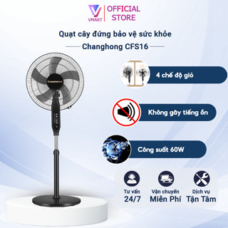 Quạt cây đứng quạt cây Xiaomi ChangHong CFS16 hiện đại điều khiển từ xa sử dụng động cơ tiên tiến cùng 4 chế độ gió mát