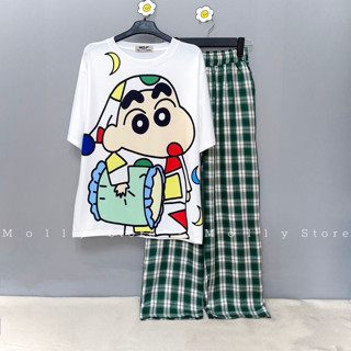 Set đồ nữ quần dài CARO KATE SHIN ĐỒ NGỦ ❤️ Đồ bộ hoạt hình Freesize Molly Store