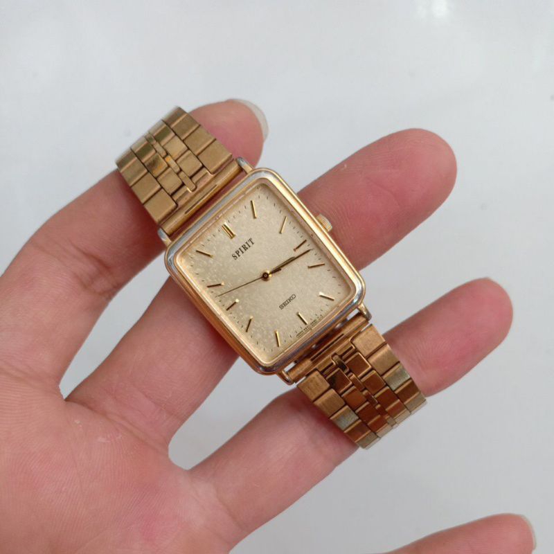 Đồng hồ nam nữ si nhật hiệu SEIKO SPIRT mạ vàng phù hợp nam tay nhỏ với nữ tay to