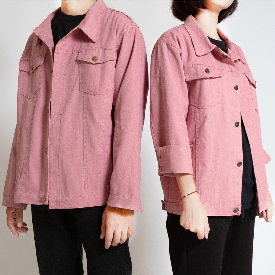 Áo Khoác Kaki Jean Nam Nữ From Rộng Basic Nhiều Màu Hottrend - 506