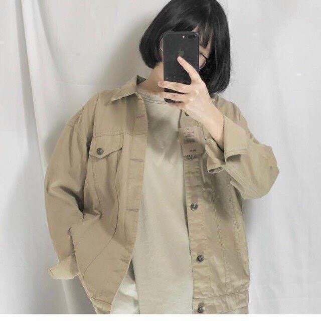 Áo Khoác Kaki Jean Nam Nữ From Rộng Basic Nhiều Màu Hottrend - 506