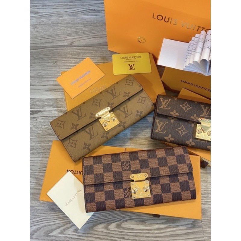 Ví dài và ngắn lót da khoá đẩy full hộp kèm ảnh thật shop