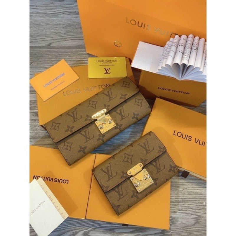 Ví dài và ngắn lót da khoá đẩy full hộp kèm ảnh thật shop