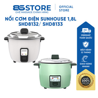 Nồi cơm điện sunhouse shd8132 1,8 lít lòng nồi anod chống dính whitford cao cấp chính hãng