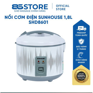 Nồi cơm điện sunhouse shd8601 1,8 lít lòng nồi chống dính whitford cao cấp chính hãng