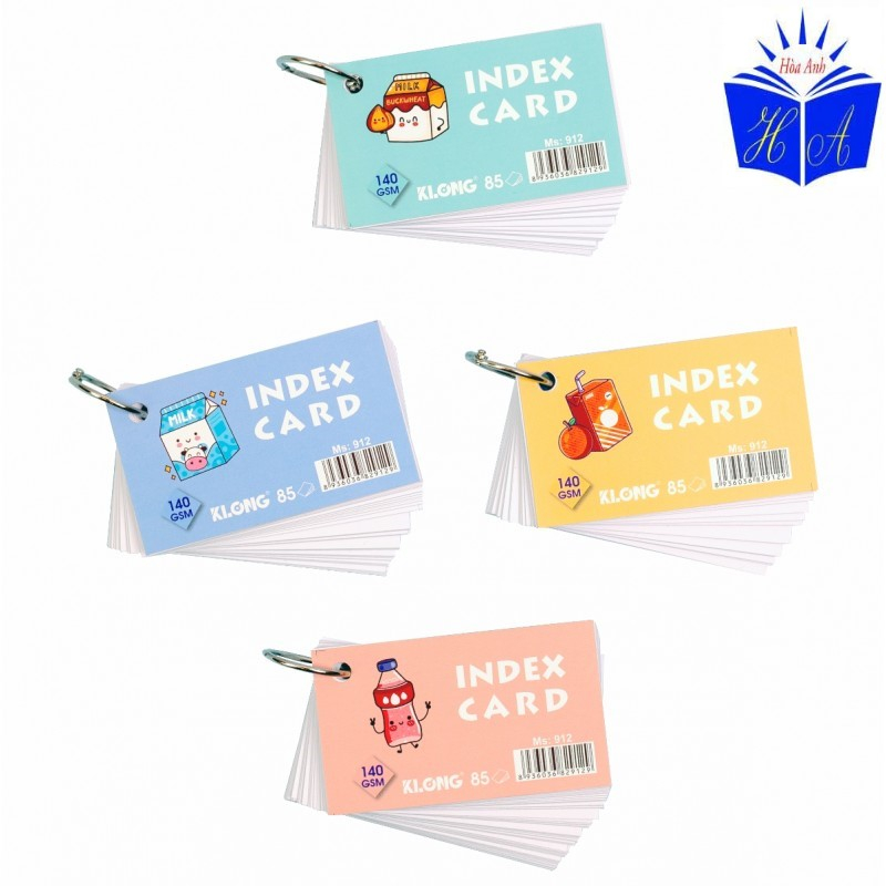 Tập thẻ Index Card KLONG A7- 85 tờ 140/92; MS: 912