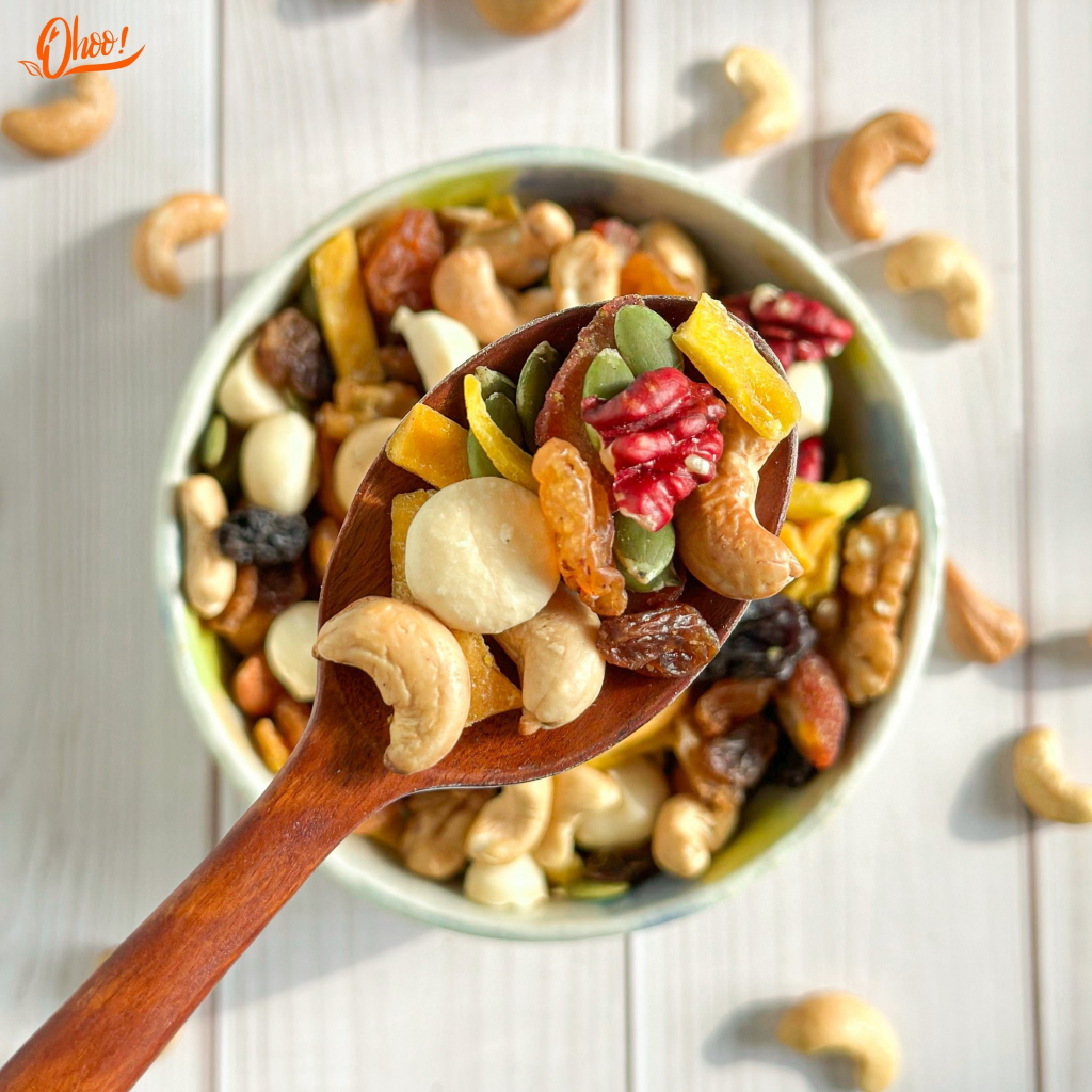 Granola Siêu Hạt Vị Nguyên Bản OHOO FOODS 250g/500g - Hạt Ngũ Cốc Dinh Dưỡng, Ăn Vặt Healthy