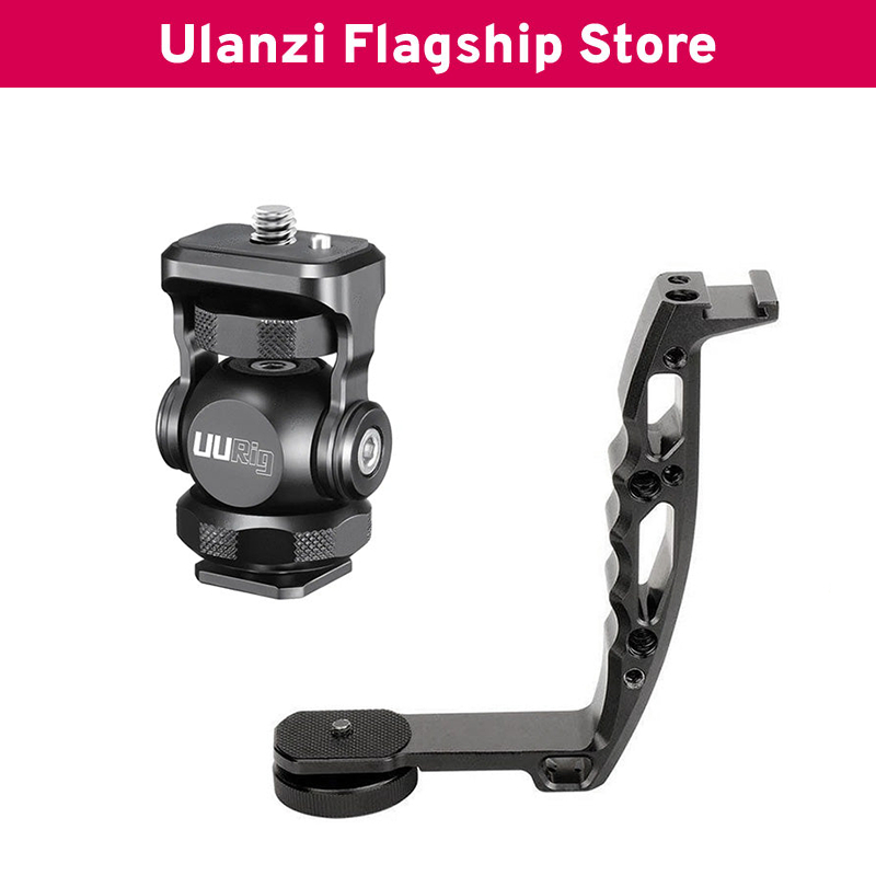 Ulanzi UURig DH-03 Tay cầm chữ L tích hợp Cold Shoe gắn thêm đèn, micro và phụ kiện