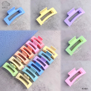 Kẹp tóc càng cua chữ nhật màu pastel cao cấp Orin K1841