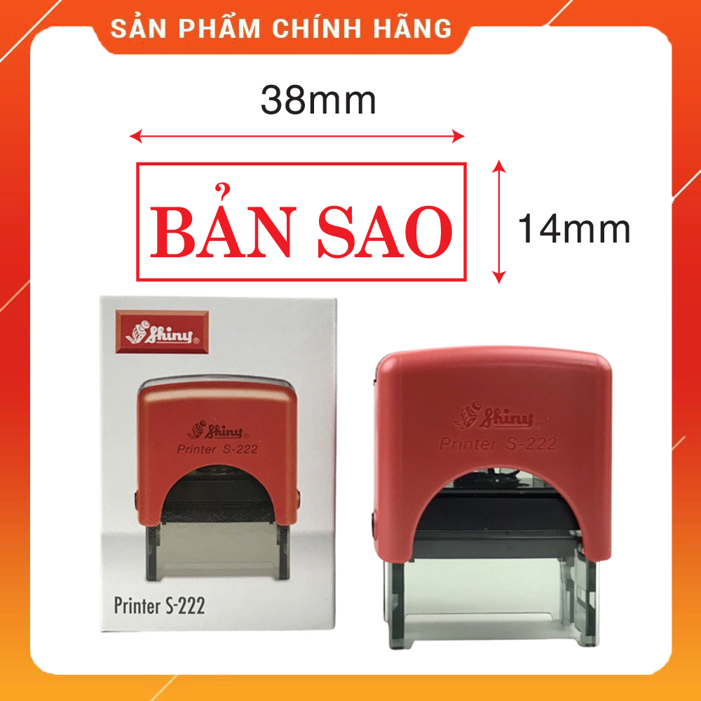 Khắc Dấu Bản Sao - Mộc Bản Sao Chính Hãng Shiny Kích Thước 38mm x 14mm