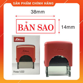 Khắc dấu bản sao - mộc bản sao chính hãng shiny kích thước 38mm x 14mm